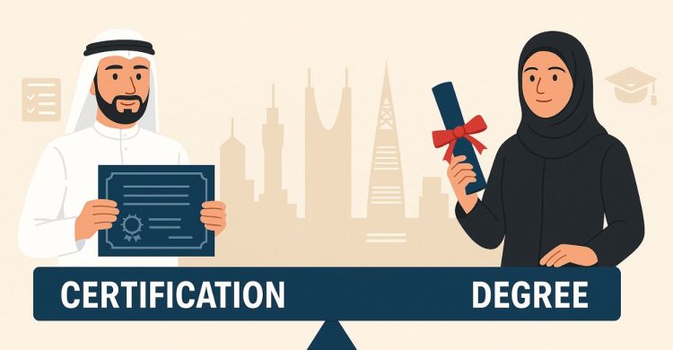 Certification vs Degree Which is Better for Career Growth in Saudi Arabia